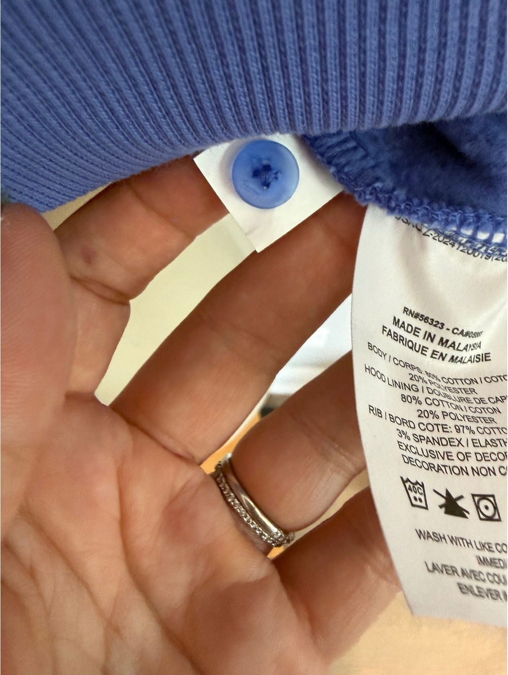 Nike Women's Cropped Hoodie in Blue XS - Picture 8 of 10